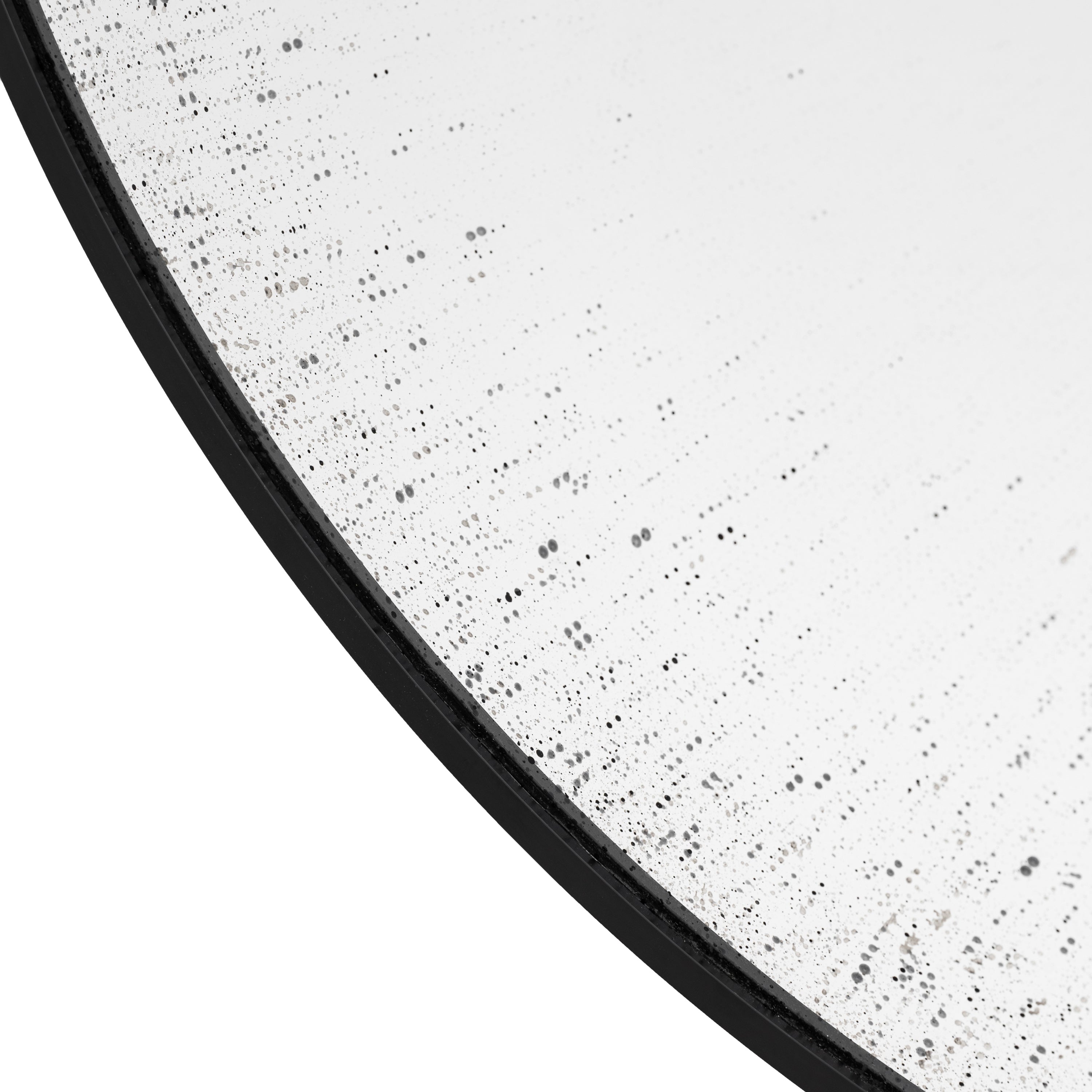 Meadway Black Convex Round Wall Mirror